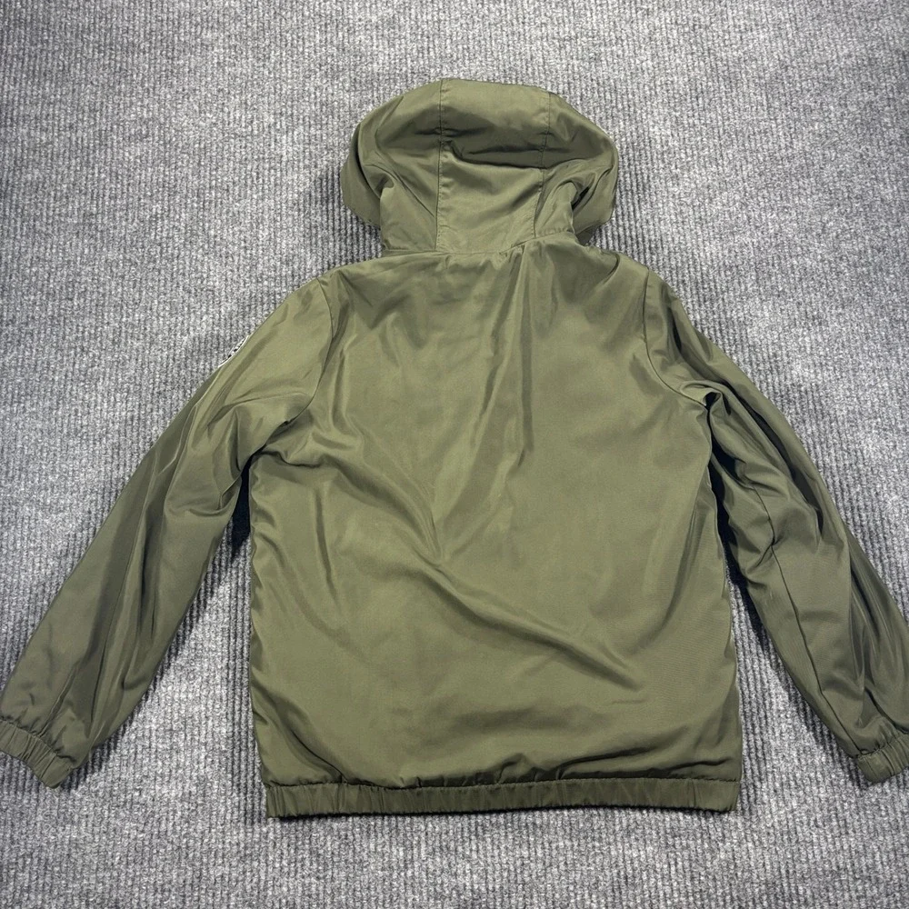 Abercrombie Kids Hooded Jacket Kids Size 11/12 Olive Green Sherpa Lined 232J1067